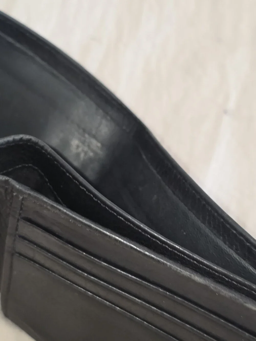 Vintage Coach Black Leather Bifold Wallet